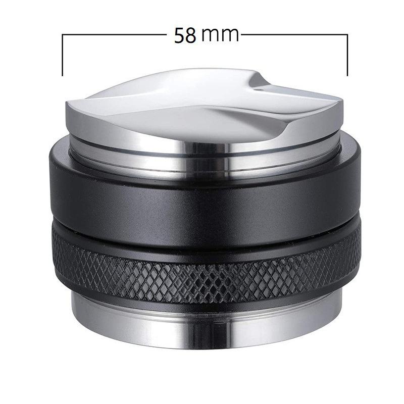 Coffee Leveler Stainless Steel Dual Head Dual Purpose Coffee Distributor for Home Cafe 58mm/2.3in