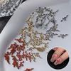 10pcs 3D Snake Nail Charms Alloy Gold/Silver/Red Snake Nail Art Rhinestones Manicure Salon Jewelry For DIY Luxury Accessories