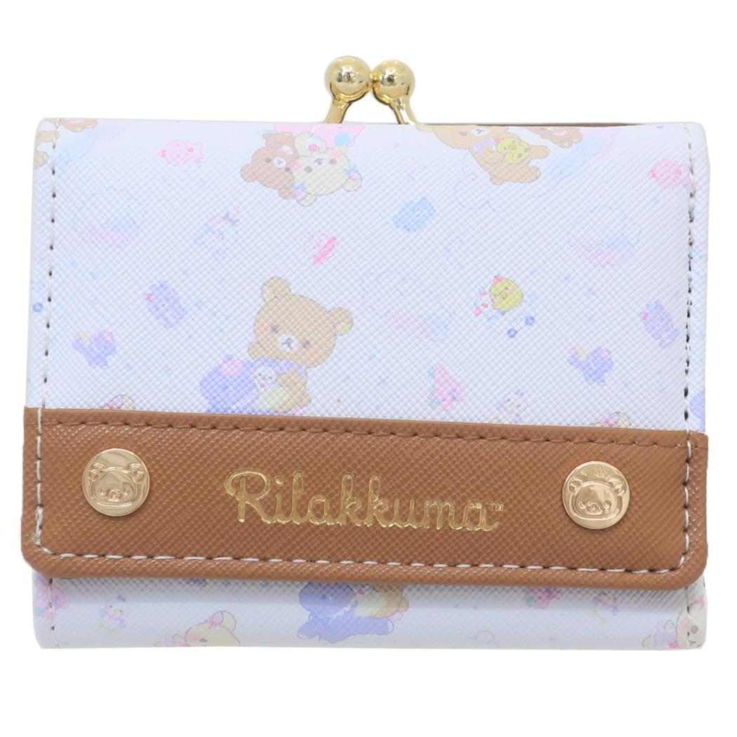 

Sanrio Leopard Print Three-Leather Wallet with Rilakkuma Design