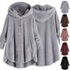Cozy Women Winter Solid Fluffy Coat Overcoat With Button Jacket And Loose Sweater
