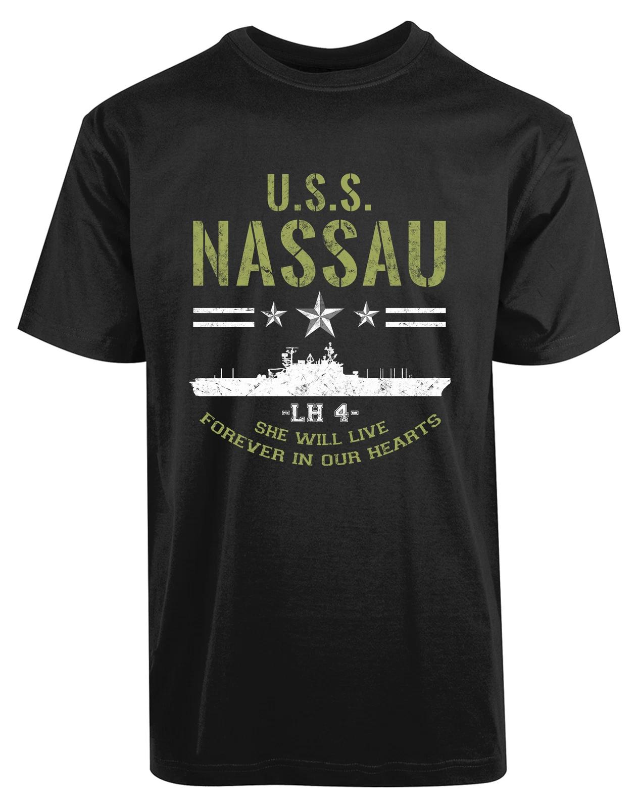 U.S.S Nassau American USA Navy She Will Live Forever New Men s Shirt Veteran Tee 3XL