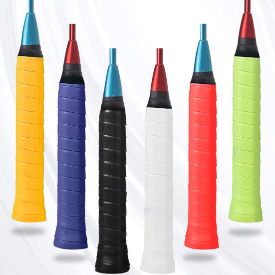 6 Stück 110 cm Badmintonschläger-Griffband, rutschfest, schweißabsorbierend, stoßfest, elastisch, multifunktional, Angelrute, Tennisschläger, Paddel-Overgrip