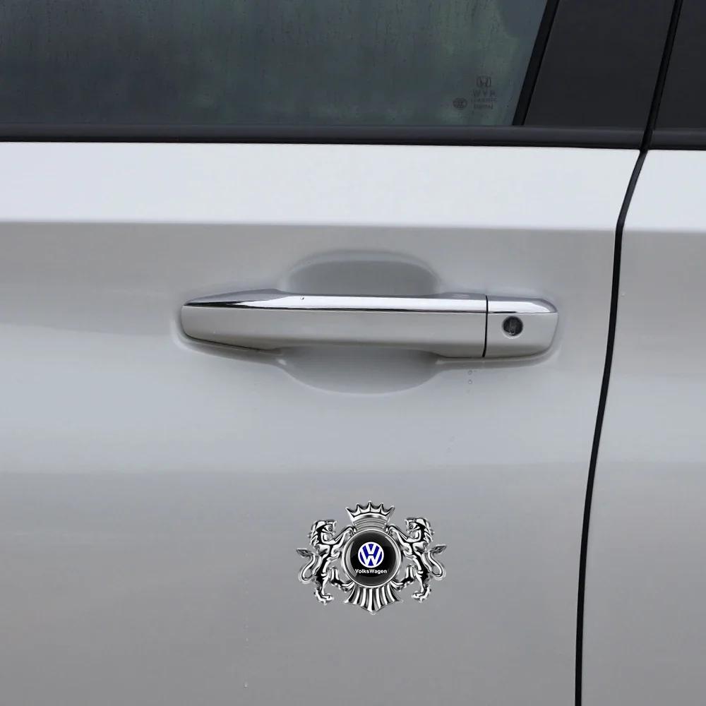 2pcs Silver 3D Metal Car Badge Trunk Window Sticker For VW R Jetta Golf Beetle CC GTI R32 MK4 motion Polo Auto Accessories DecalNB3