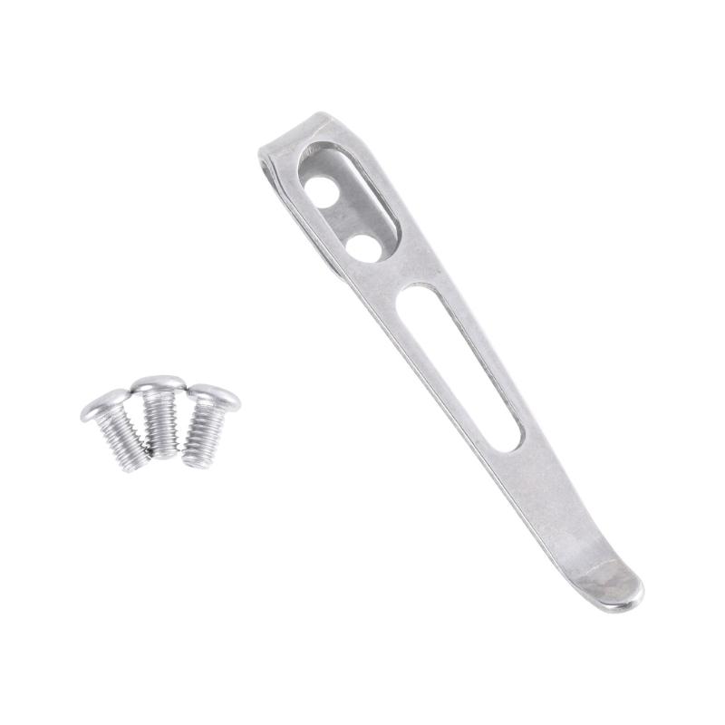 Stainless Steel Cutter Pockets Clip Back Clamp With 3Pcs Screws Make Cutter Back Clip Replacement Accessories Parts