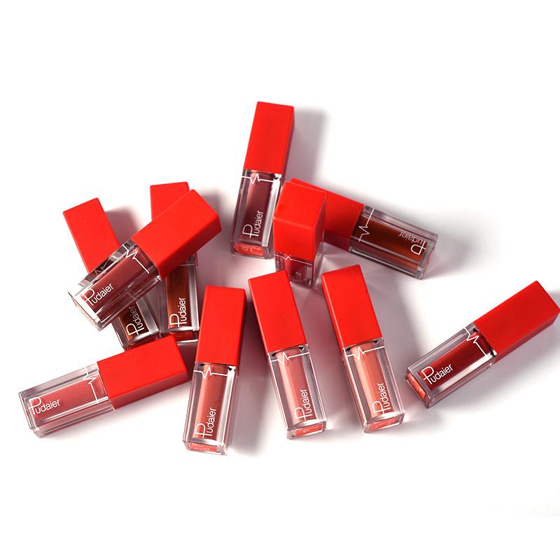 Pudaier 's New Non-stick Cup Lip Gloss Nude Matte Non-fading Lipstick Waterproof Lip Makeup