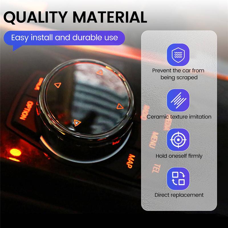 for IDrive Car Multimedia Button Cover Trim Knob Sticker for -BMW F10 F18 F07 F20 F21 F06 F12 F30 F01 F02 F25 F26