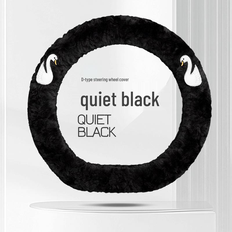 Winter Warm Plush Steering Wheel Cover - Non-slip, Anti-freeze, Universal Hand Warmer for Cars.