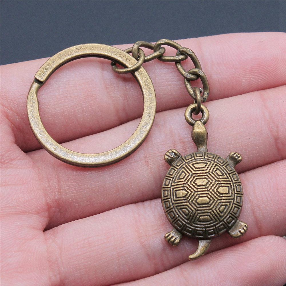 

28мм Кільце для ключів Морська зірка Мушля Черепаха Винтажні Прикраси Матеріали QY044 A13-1pcs-34x28mm