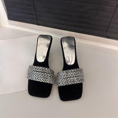 Kristallabsatz Pantoffeln Damen Elegante Absatzschuhe Frau Sandalen Sommer 2026 Party Luxus Slides Neuer Trend Elegant Mujer Zapatos