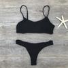 Women's Summer Fashion Sexy Color Bikini Split Swimsuit Beach Swimwear