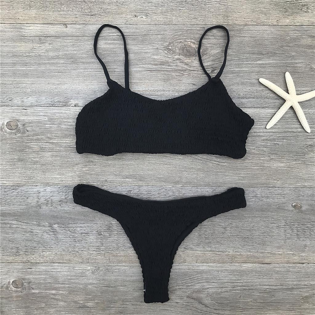 Women's Summer Fashion Sexy Color Bikini Split Swimsuit Beach Swimwear