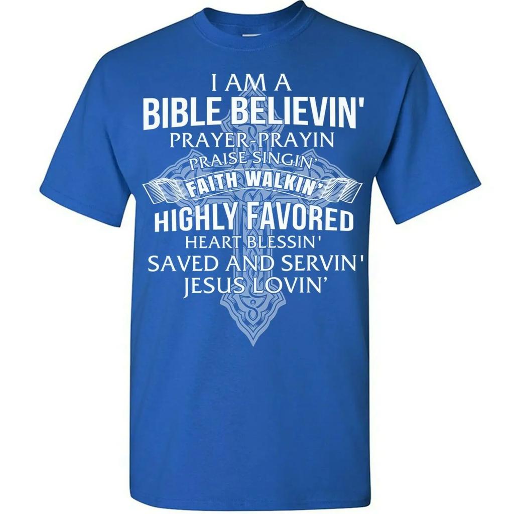 Im A Christian Bible Believing Jesus Loving TShirt Faith Prayer Cross Summer Cotton Oneck Tee Gift