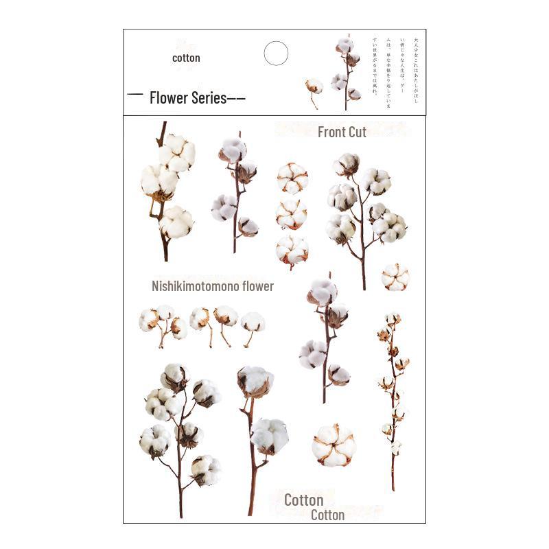 Mr. Paper PET Flower Series 2 Stickers: Fresh Floral DIY Decorations