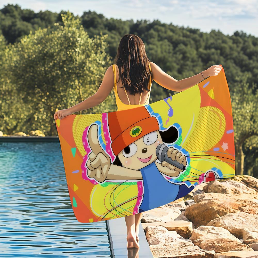 Music Game P-PaRappa the Rapper Towel Quick Drying Beach Towels Are Suitable For Swimming Pools Camping Yoga And The Gym
