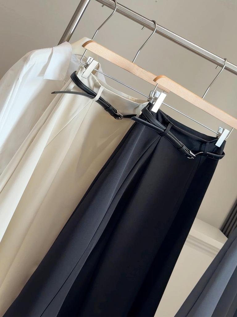 Women's High Waist A-line Flare Skirt, Slimming Drape, Spring/Autumn 2026 Collection