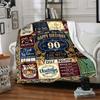 Vintage Birthday Celebration Blanket Comfortable Texture For Sofa Couch Office Bed Picnics Allseason Use Cozy Home Lovers Ideal Gift For Birthday
