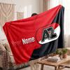 AZ Alkmaar Personalisierte Fleecedecke Mit Fußballlogo, Individueller Name Text Weich Warm Heimdecke