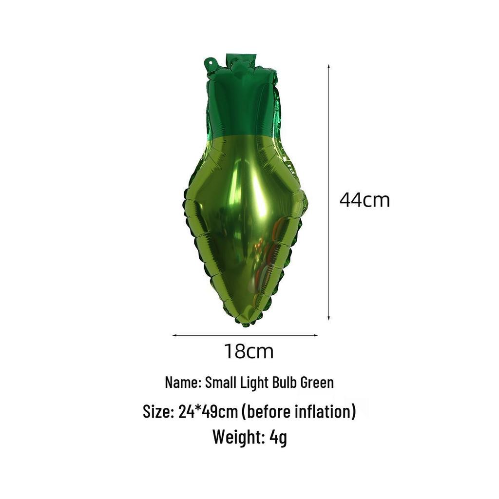 Christmas Light Bulb Aluminum Foil Balloons - Party Decoration Set