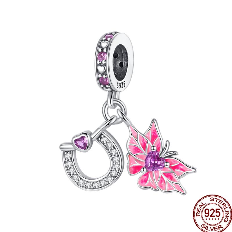 Copper Colorful Butterfly Insect Animal Giraffe Cute Kitten Beaded Beads Suitable Fit Pan Original Bracelet