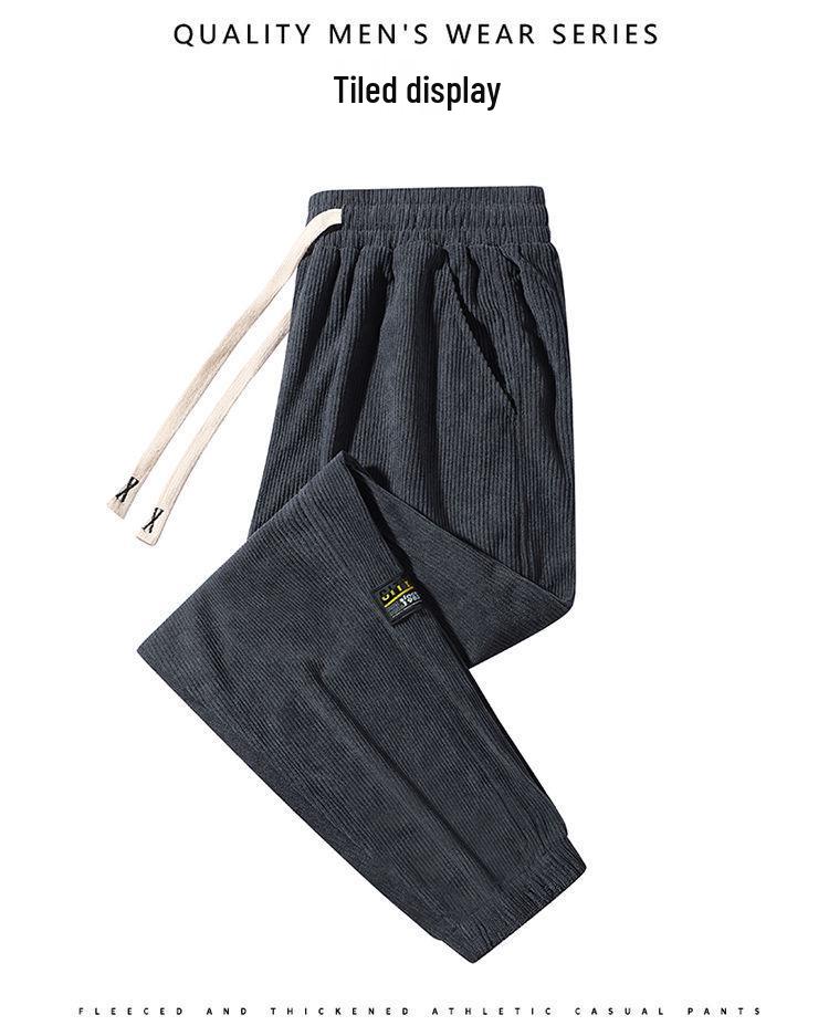 Herren 2024 Locker geschnittene Cord-Jogginghosen mit Bündchen - Frühlings-, Herbst-, Winter-Stil.