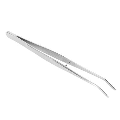 Curved Tip Tweezers High Accuracy Polished Finish Rust Prevention Stainless Steel Dental Tweezers