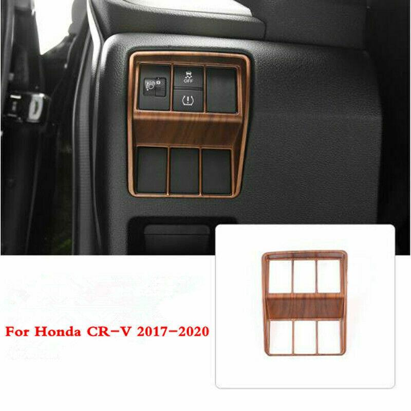Peach Wood Headlight Adjustment Button Cover Trim For Honda CR-V CRV 2017-