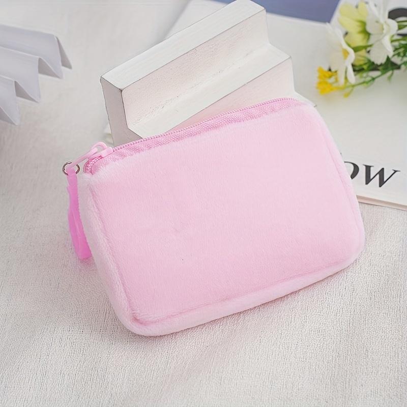 Women Plush Mini Handbag - Soft Zipper Coin Purse Wallet, Lightweight Wallet Suitable for, Travel, Everyday Use - Cute Casual Accessory
