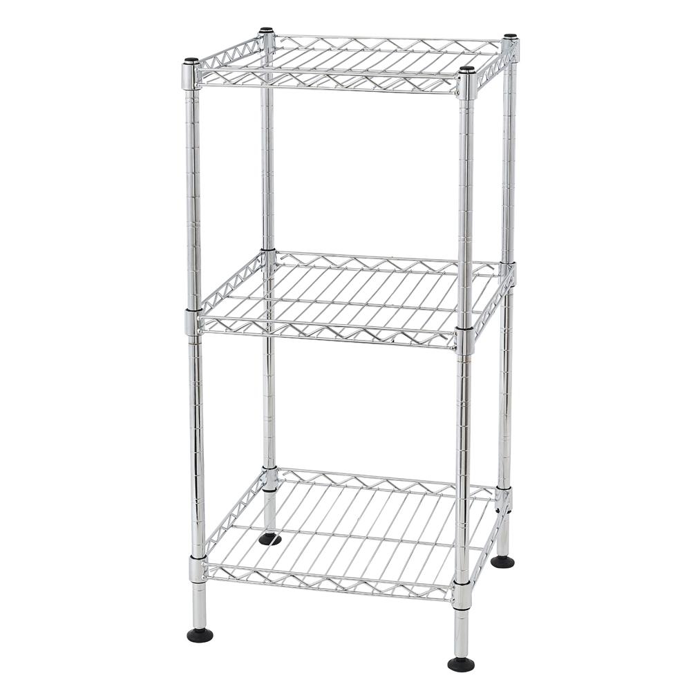 3-Tier Steel Wire Shelving Tower  Kitchen Furniture