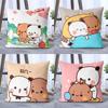 45x45cm Bubu Dudu Pillow Cover Microfiber Soft Anime Throw Pillow Case Comfortable Washed Material Pillow Shell Sofa