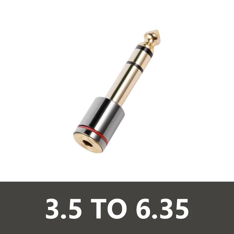 3 Pole 6.35mm to 3.5mm Jack Adapter Headphone Amplifier Audio Adapter Microphone Connector