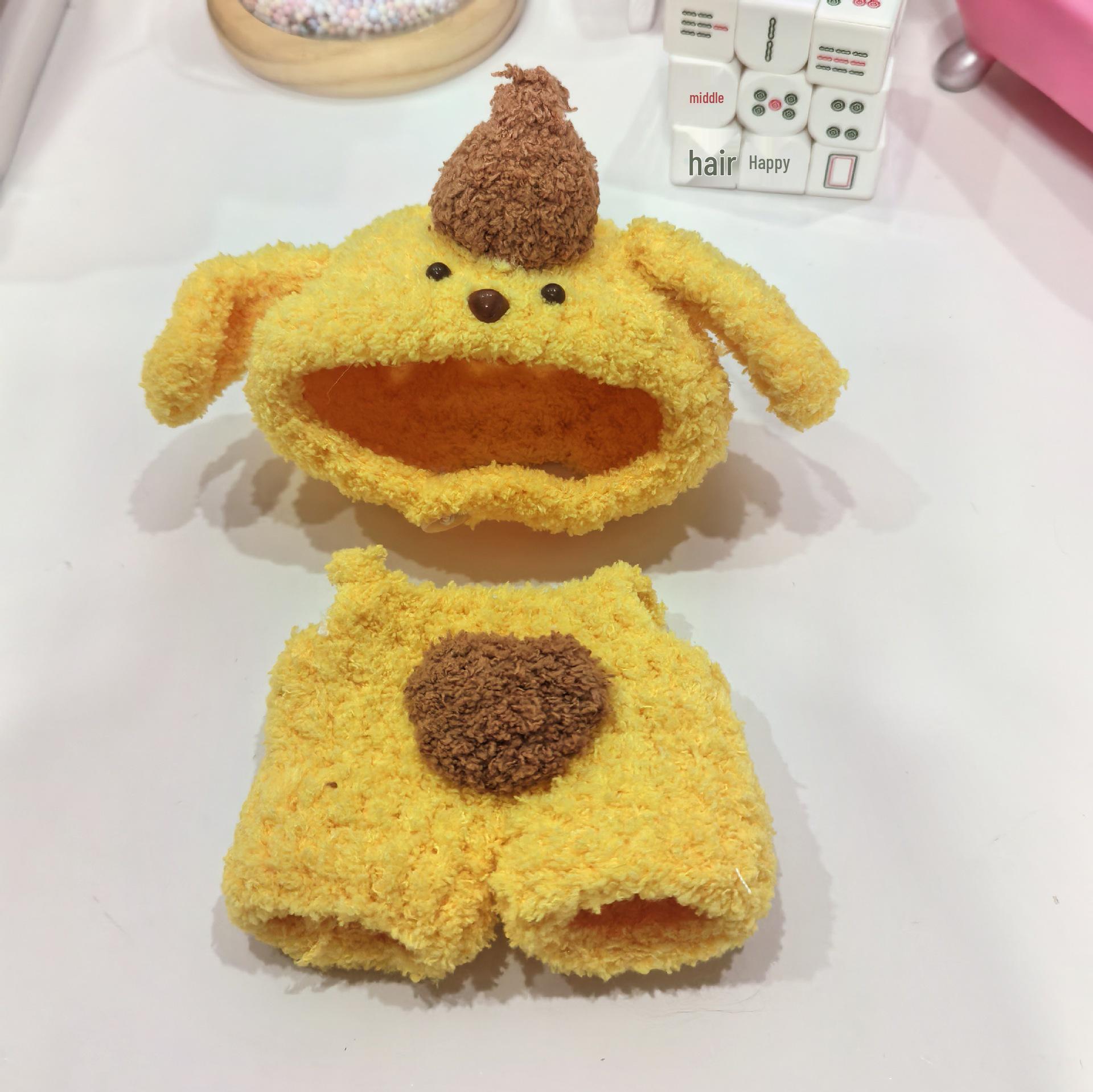 Handmade 17cm Knitted Wool Jumpsuit for Labubu Snowman Doll 15cm Labubu Handmade Knitted Wool Jumpsuit