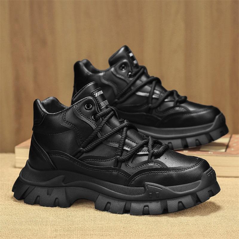 

Новые мужские классические кроссовки, модные универсальные повседневные туфли на высокой платформе и увеличивающие рост кроссовки для бега 44 чёрный