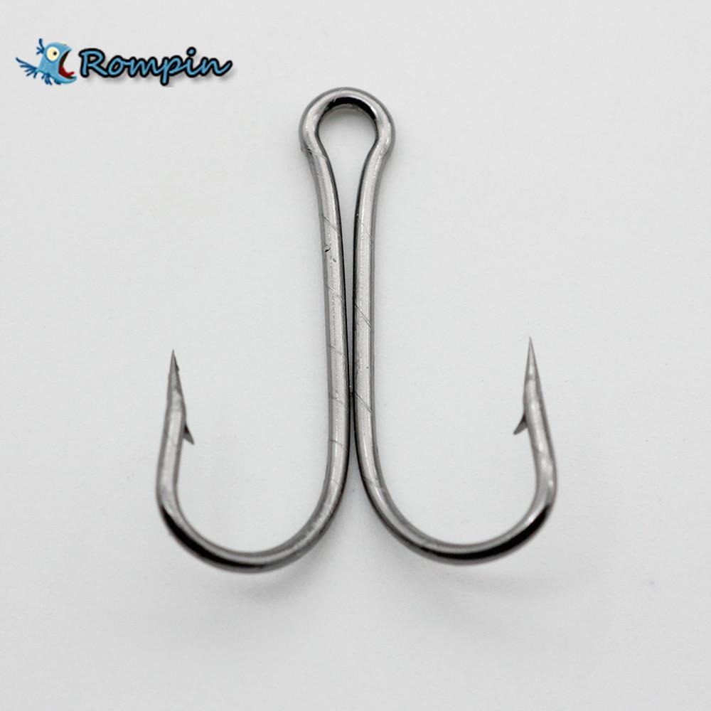 Buy Dual High Carbon Steel Black Fishing Hooks Double anchor hook