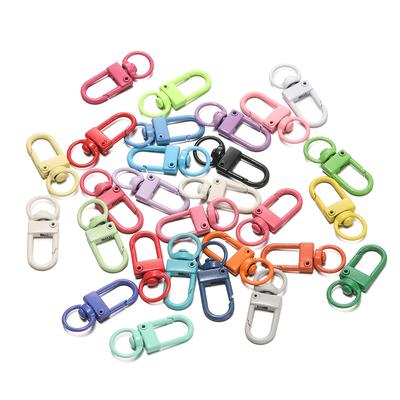 10 Stück Bunte Legierung Karabiner Hummerverschluss Haken Schlüsselanhänger Zubehör für DIY Schlüsselanhänger Halskette Armband Zubehör Großhandel
