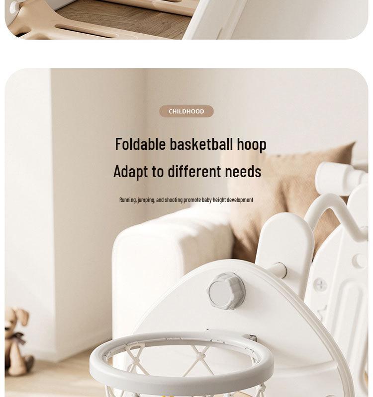 Indoor Children's Slide & Swing Multifunctional Playset for Home