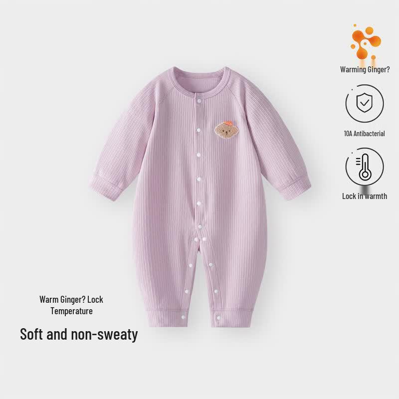 Baby Cloud Soft Warm Ginger Long Sleeve Romper