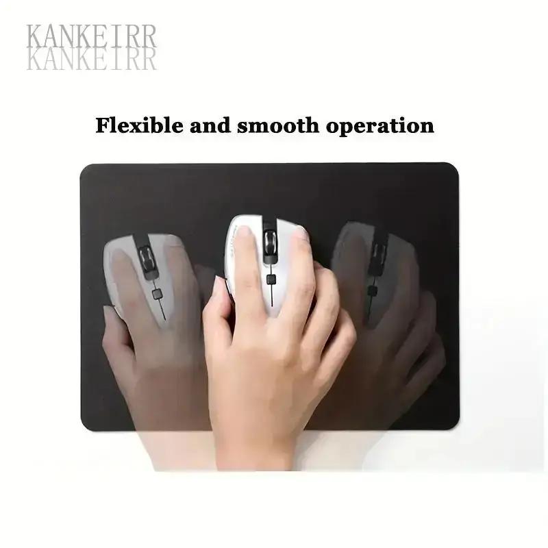 PC Small Keyboard Table Mats Mouse Pad Locking Edge Black and White Strata Liquid Mausepad Computer Mat Art Gaming Office Rug