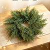 Christmas Candle Holder Wreath with Red Berries and Pine Cones Ornaments