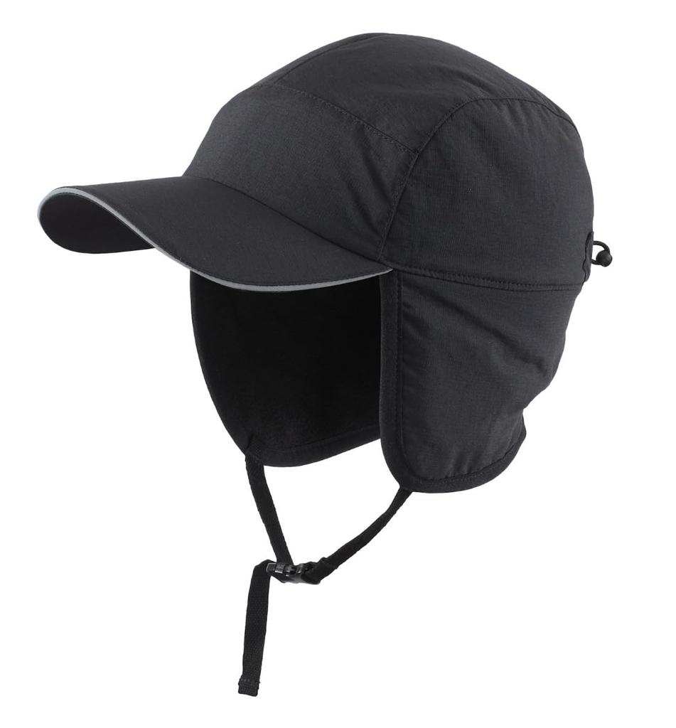 Connectyle Winter Waterproof Trapper Hat with Pilot Size Small Kids' Earflaps, Fleece-Lined Cap, Black,