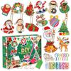 DIY Christmas  Painting Metal Keychain Jewelry Small Pendant