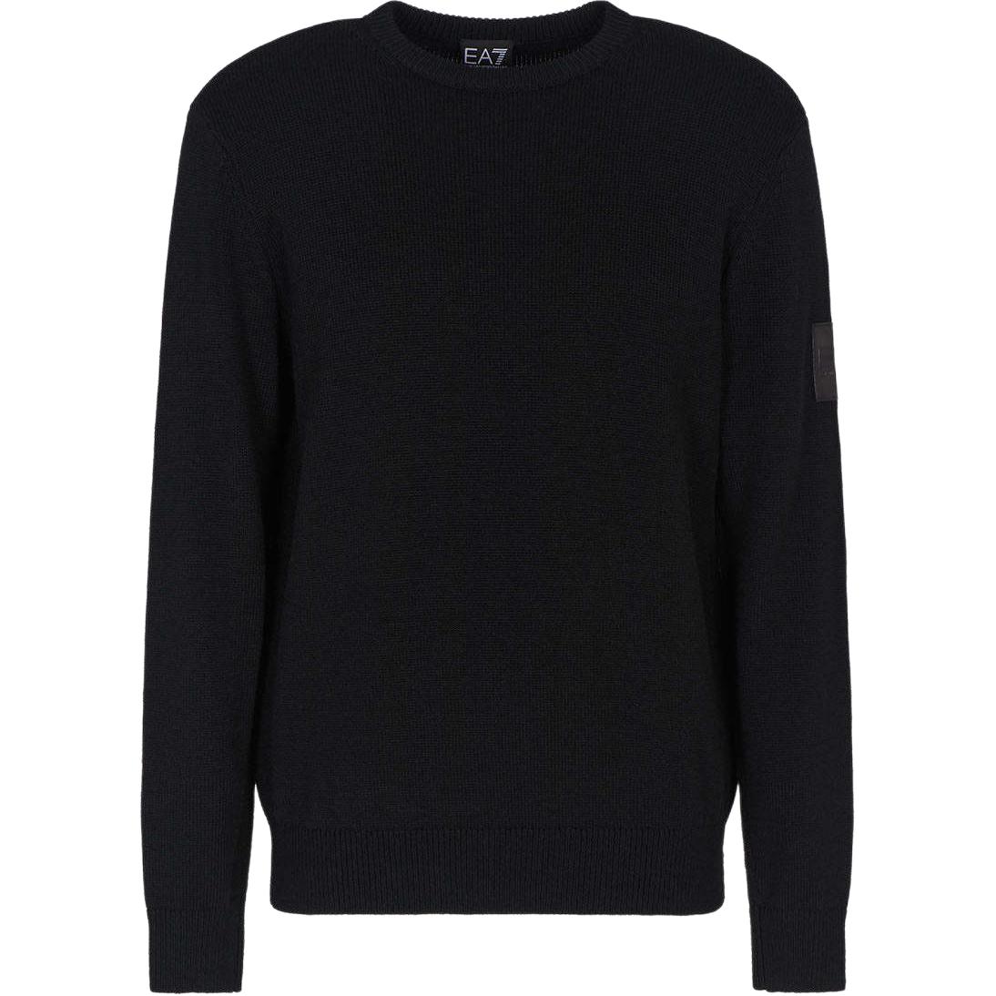 Emporio Armani EA7 Round Neck Solid Color Simple Pullover Sweatshirt Men sweatshirt 7M000925-AF17667-UC001 S