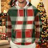 Men's Long Sleeve Christmas Print Pullover Hoodie for Holiday Party and Everyday Wear