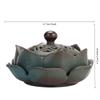 Vintage Lotus Design Ceramic Incense Burner Handmade Aromatherapy Holder for Home Zen Decor Relaxation Fragrance Art Gift
