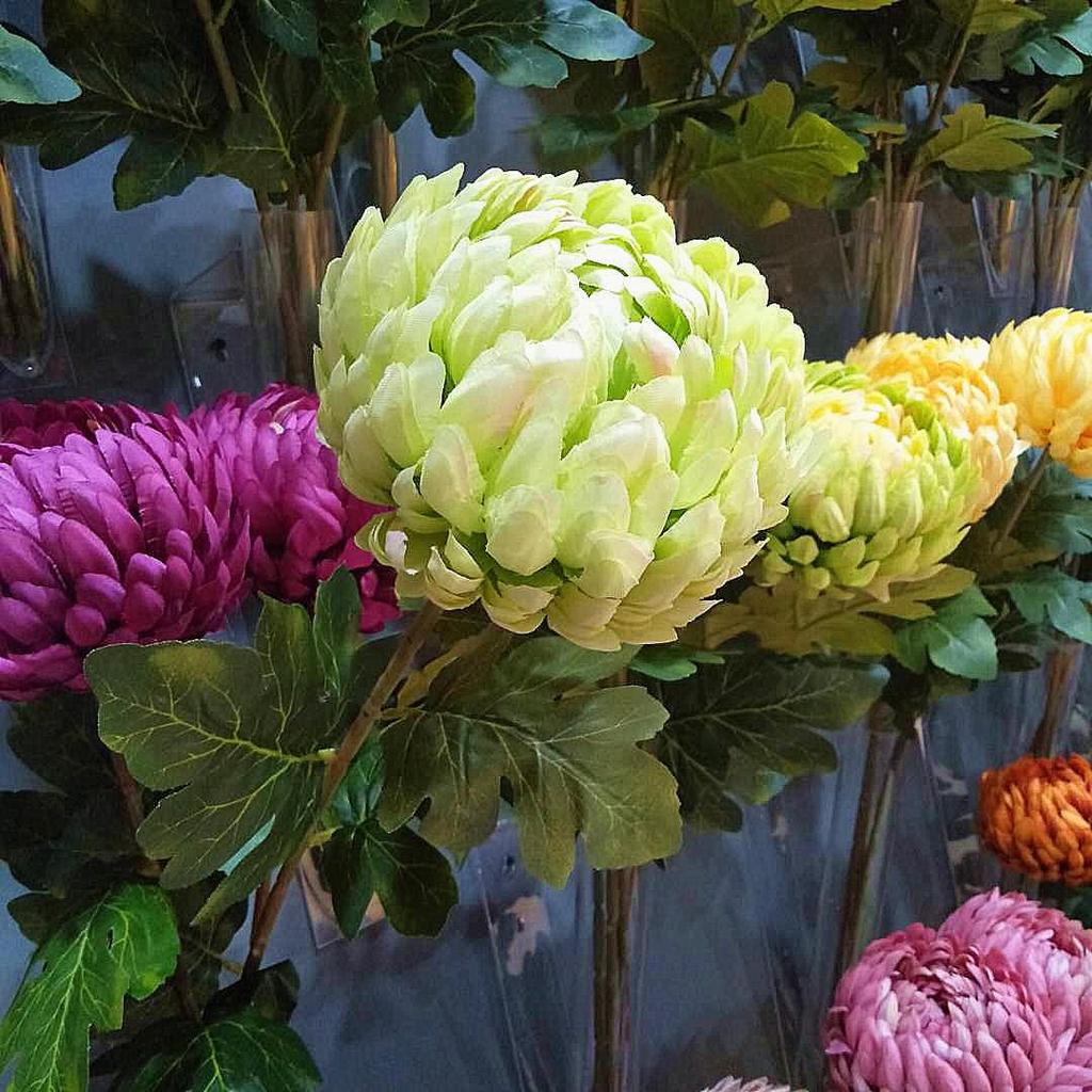 Large Artificial Chrysanthemum, Gaillardia, and Peony Flowers for Home Decor and Photo Props
