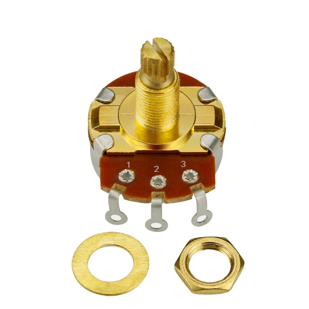 NEW 2pcs Full Size Long Split Shaft Potentiometers A500K / B500K/A250K /B250K Pots Tone Volume Control for Guitar Bass