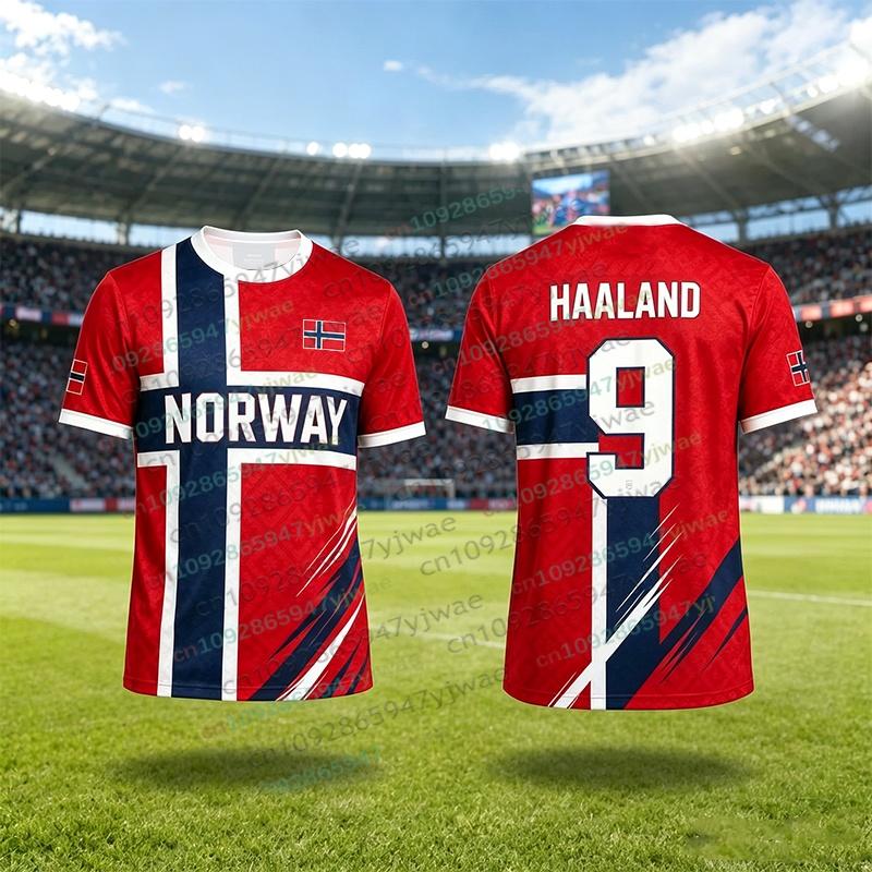 Special Edition Norway Soccer Jersey Personalized Football Fan Shirt Haaland No.9 Supporter Gift Training Uniform Kid Set Tshirt