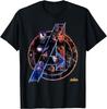 Tricou cu mânecă scurtă Marvel Avengers Războiul Infinitului Echipa Neon