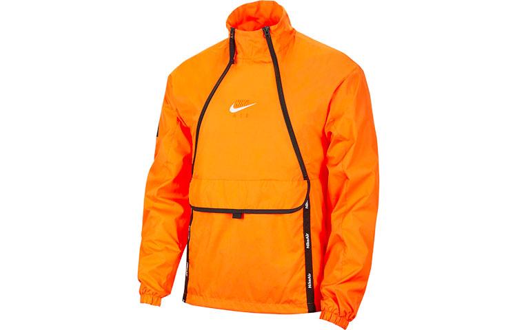Nike Jackets Men s Electric Orange Stand Collar Moderate Other CU4119-837 M