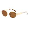 Sunglasses Women'S High Quality, Metal Oval Frame Sunglasses Tide Ins Style Personality Hip Hop Sunscreen Sunglasses