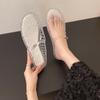 Women Jelly Flat Slippers Summer  Mesh Breathable Sandals Hollow Designer Shoe Casual Beach Walking Baotou Slide Footwear